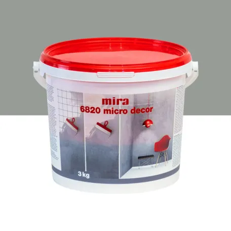Декоративна шпаклівка Mira 6820 Micro Decor, 3 кг, Steel (Сталевий), (M6820ST3)