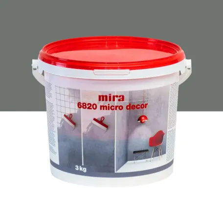 Декоративна шпаклівка Mira 6820 Micro Decor, 3 кг, Grey (Сірий), (M6820G3)