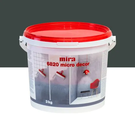 Декоративна шпаклівка Mira 6820 Micro Decor, 3 кг, Anthracite (Антрацит), (M6820A3)