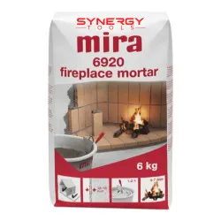 Вогнетривка суміш для кладки камінів та печей Mira 6920 Fireplace Mortar, 6 кг (M69206)