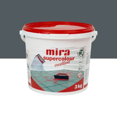 Цементна фуга Mira Supercolour Excellent CG2 WA, 3 кг, колір 123 чорний антрацит (MSCE12330)
