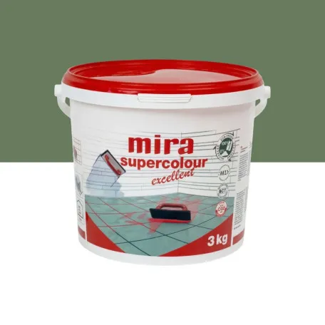 Цементна фуга Mira Supercolour Excellent CG2 WA, 3 кг, колір 1650 болотний зелений (MSCE165030)