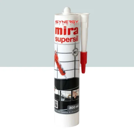Силіконовий герметик Mira Supersil, 300 мл, колір, 114 Сріблясто-сірий (MSIL11403)