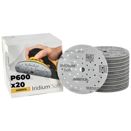 Шлифовальный круг Mirka Iridium Soft, 150 мм, P600, 20 шт/уп (249M102061)