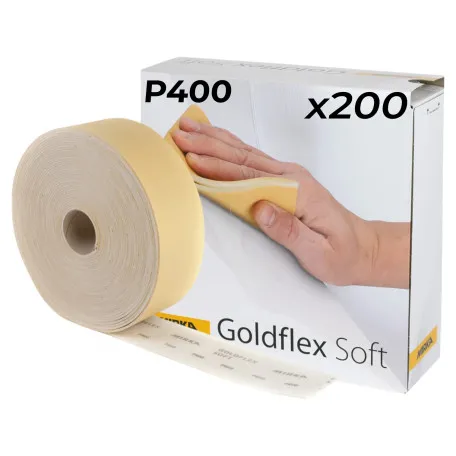 Шлифовальная бумага на паралоновой основе Mirka GOLDFLEX SOFT, 115х125мм, Р400, перфорированная, 200 шт. (2912707041)