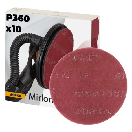 Шлифовальный круг Mirka MIRLON TOTAL, 225 мм, VF 360, красный, 10 шт/уп (8122301037)