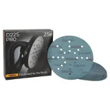 Круг керамический шлифовальный, 24 отверстия, Mirka Galaxy 225 мм. Р80, 25 шт. (FY68002580)