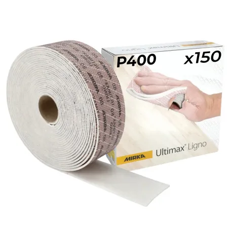 Шлифовальная бумага на паралоновой основе Mirka ULTIMAX LIGNO, 115x125мм, Р400, перфорированная, 150 шт. (UL12706141)