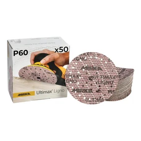 Шлифовальный круг Mirka ULTIMAX LIGNO, 150 мм, Р60, 50 шт/уп (UL6M105060)