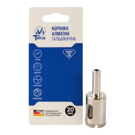 Алмазная коронка гальваническая T-Nova, 20 мм (60312355)