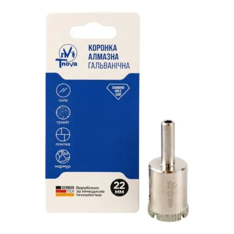 Алмазная коронка гальваническая T-Nova, 22 мм (60312356)