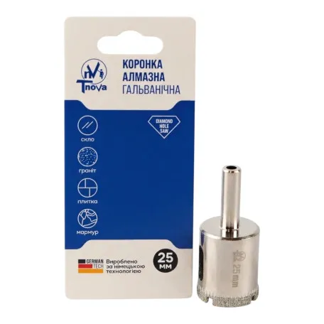 Алмазная коронка гальваническая T-Nova, 25 мм (60312357)