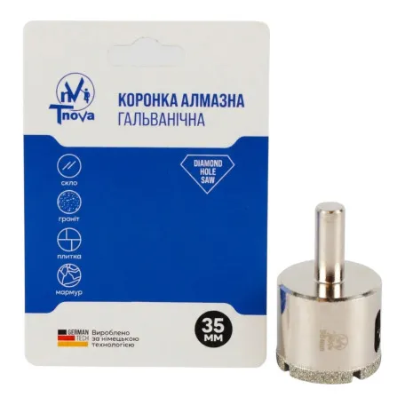 Алмазная коронка гальваническая T-Nova, 35 мм (60312360)