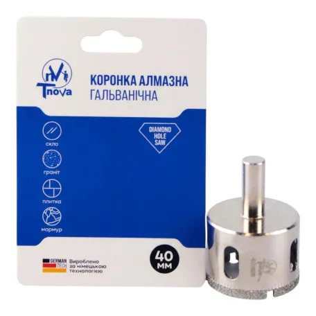 Алмазная коронка гальваническая T-Nova, 40 мм (60312361)