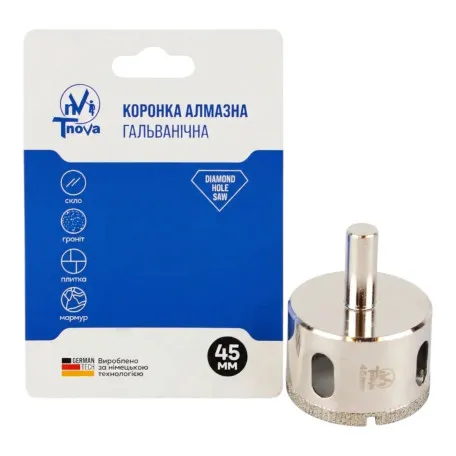 Алмазная коронка гальваническая T-Nova, 45 мм (60312362)