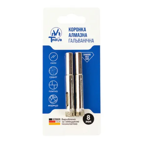 Алмазная коронка гальваническая T-Nova, 8 мм (60312349)