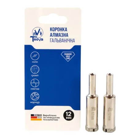 Алмазная коронка гальваническая T-Nova, 12 мм (60312351)
