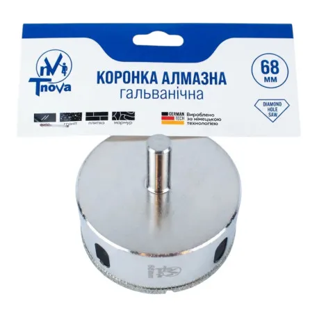 Алмазная коронка гальваническая T-Nova, 68 мм (60312367)