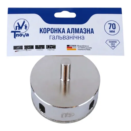 Алмазная коронка гальваническая T-Nova, 70 мм (60312368)