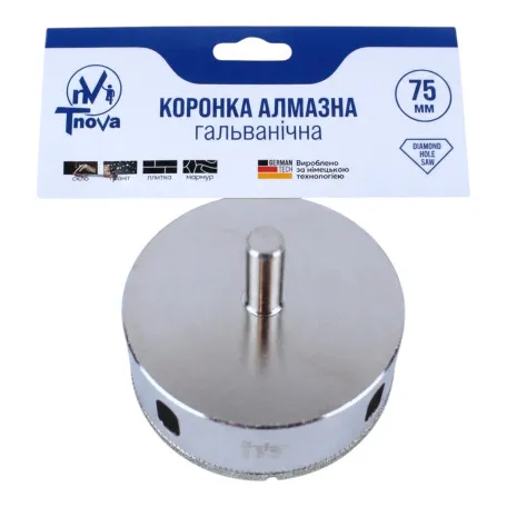 Алмазная коронка гальваническая T-Nova, 75 мм (60312369)