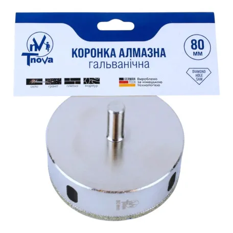 Алмазная коронка гальваническая T-Nova, 80 мм (60312370)