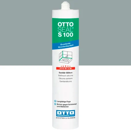 Санитарный силиконовый герметик OTTOSEAL S100 C14 алюминий, 300 мл (1390300000014)