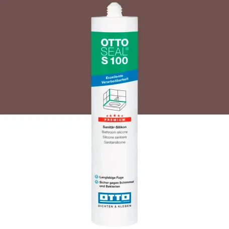 Санитарный силиконовый герметик OTTOSEAL S100 C1082 каштан, 300 мл (1390300000032)