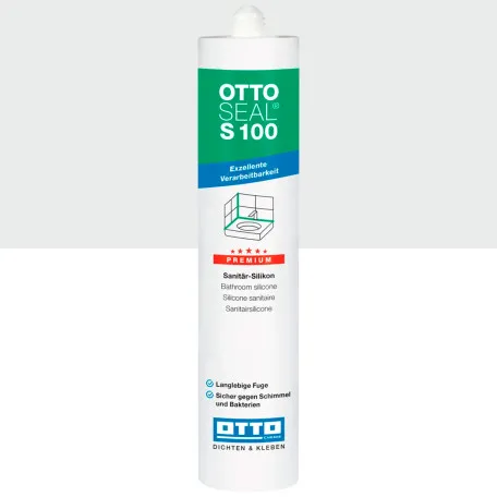 Санитарный силиконовый герметик OTTOSEAL S100 C38 светло-серый, 300 мл (1390300000038)