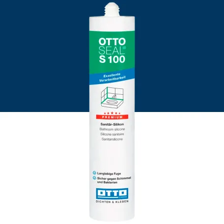 Санитарный силиконовый герметик OTTOSEAL S100 C42 сорренто-синий, 300 мл (1390300000042)