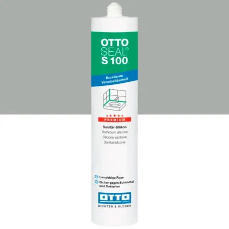 Санитарный силиконовый герметик OTTOSEAL S100 C56 бетонно-серый, 300 мл (1390300000056)