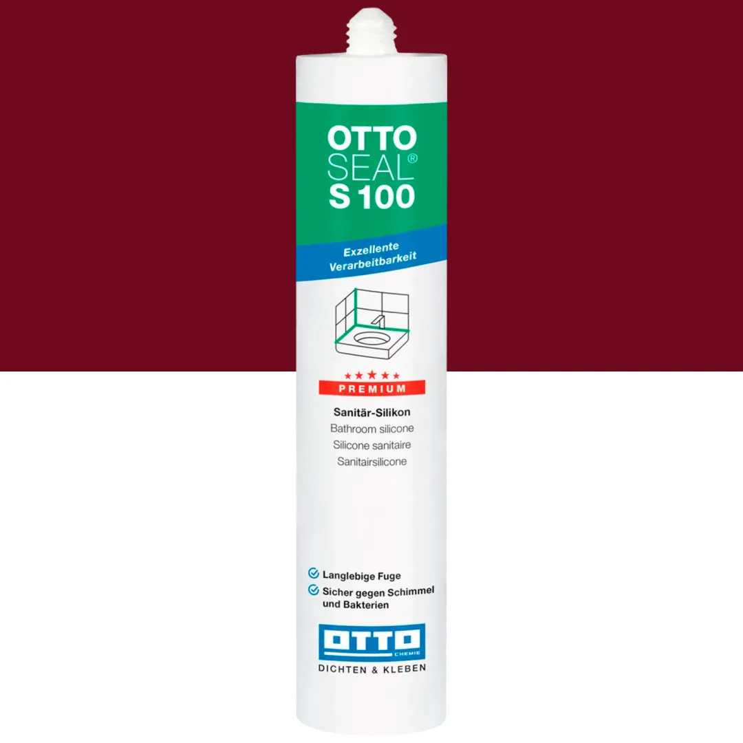 Санитарный силиконовый герметик OTTOSEAL S100 C59 рубиново-красный, 300 мл (1390300000059)