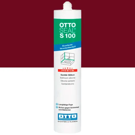 Санитарный силиконовый герметик OTTOSEAL S100 C59 рубиново-красный, 300 мл (1390300000059)