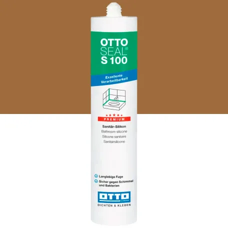 Санитарный силиконовый герметик OTTOSEAL S100 C60 умбра, 300 мл (1390300000060)