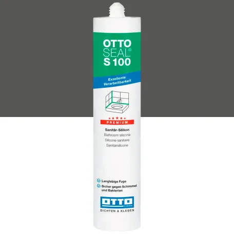 Санитарный силиконовый герметик OTTOSEAL S100 C67 антрацит, 300 мл (1390300000067)