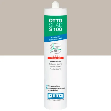 Силиконовый герметик OTTOSEAL S100 C71 Fugengrau серый для швов, 300 мл (1390300000071)
