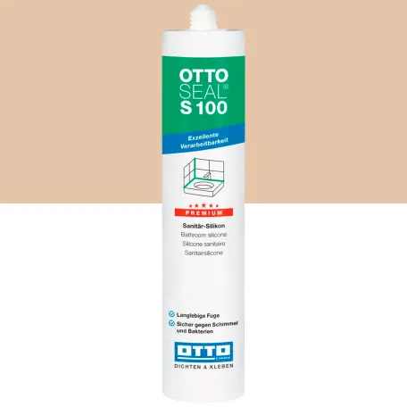 Санитарный силиконовый герметик OTTOSEAL S100 C82 красно-бежевый, 300 мл (1390300000082)