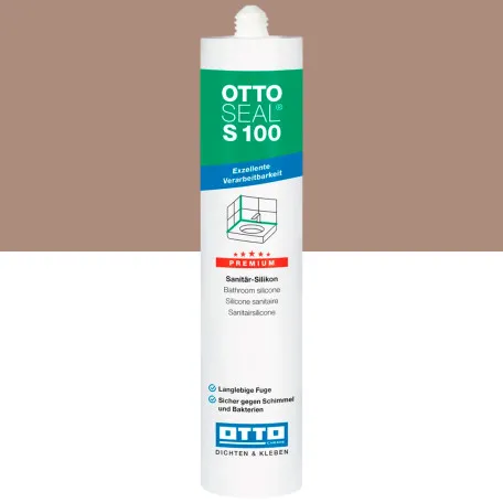 Силиконовый герметик OTTOSEAL S100 C1104 миндально-коричневый, 300 мл (1397300000028)