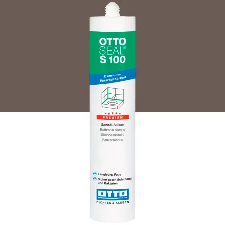 Силиконовый герметик OTTOSEAL S100 C7117 Intensivbraun насыщенно-коричневый, 300 мл (1397300000046)