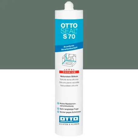 Силиконовый герметик OTTOSEAL S70 C34 серебристо-зеленый структурный, 310 мл (1901400000034)
