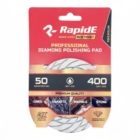 Круг алмазний шліфувальний RapidE RED POINT WET, 50 мм, зернистість 400, для вологого шліфування (50REC400)
