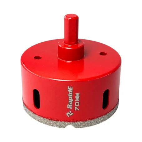 Коронка алмазная вакуумного спекания RapidE Red Point EVO 70мм под дрель (RED-070)