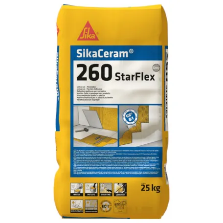 Клей плиточный эластичный белый Sika Ceram 260 StarFlex, 25 кг (496589)