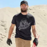 Футболка мужская STRAUSS T-Shirt heavy e.s.iconic, плотный хлопок 300 г/м², oversize, карбоново-серый, размер L (21.64.143)