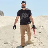 Футболка мужская STRAUSS T-Shirt heavy e.s.iconic, плотный хлопок 300 г/м², oversize, карбоново-серый, размер L (21.64.143)