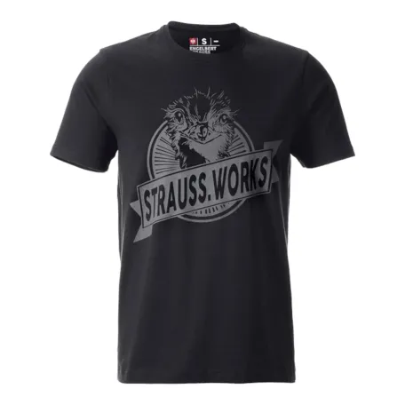 Футболка чоловіча STRAUSS T-Shirt heavy e.s.iconic, щільна бавовна 300 г/м², oversize, карбоново-сіра, розмір L (21.64.143)