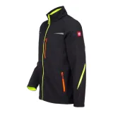 Куртка Softshell Strauss e.s.motion 2020, розмір M, чорна / сигнально-жовта / сигнально-помаранчева (65.51.250)