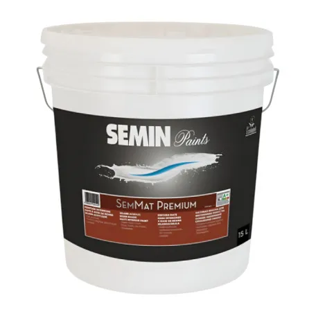 Акриловая глубокоматовая моющая краска SEMIN SEM MAT PREMIUM для внутренних работ, 15 л (107772)