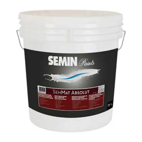Глубокоматовая моющая краска SEMIN SEM MAT ABSOLUT на алкидной смоле для внутренних работ, 15 л (107773)