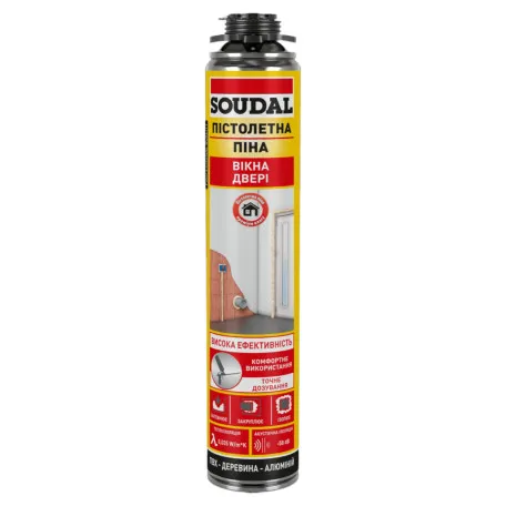 Пена монтаж. пистолет. SOUDAL 750мл (000010000000750F00)