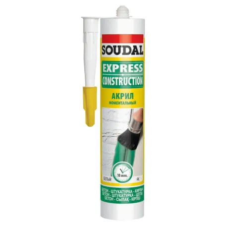 Герметик акриловый Soudal EXPRESS белый, 280мл, (000020000000040200)